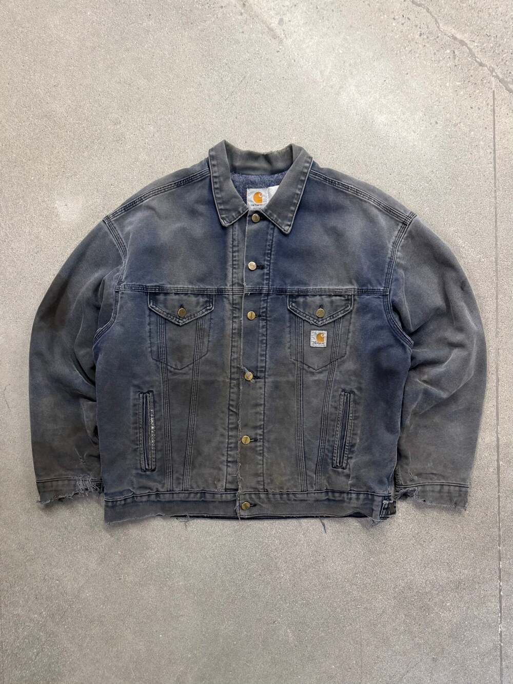 Faded & Distressed Carhartt Southwest Trucker Jacket - XL